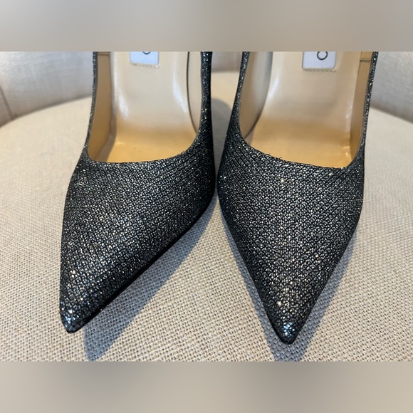 👠JIMMY CHOO Romy 100 Lam Glitter Pumps - Picture 6 of 17